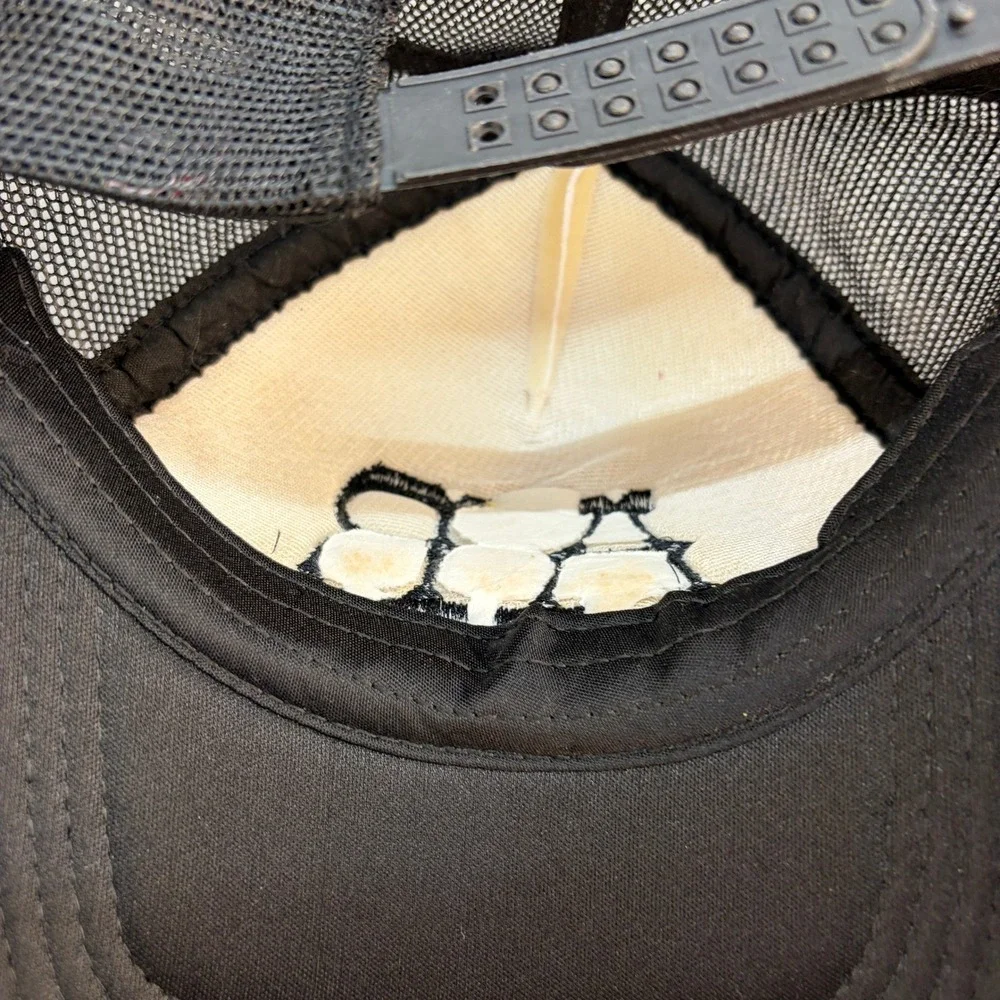 AB Embroidered Trucker Hat Black White Mesh Snapback Cap